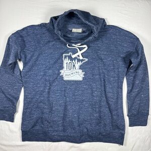10K Brewing, Minnesota, Heathered Navy Hoodie, Women’s Large